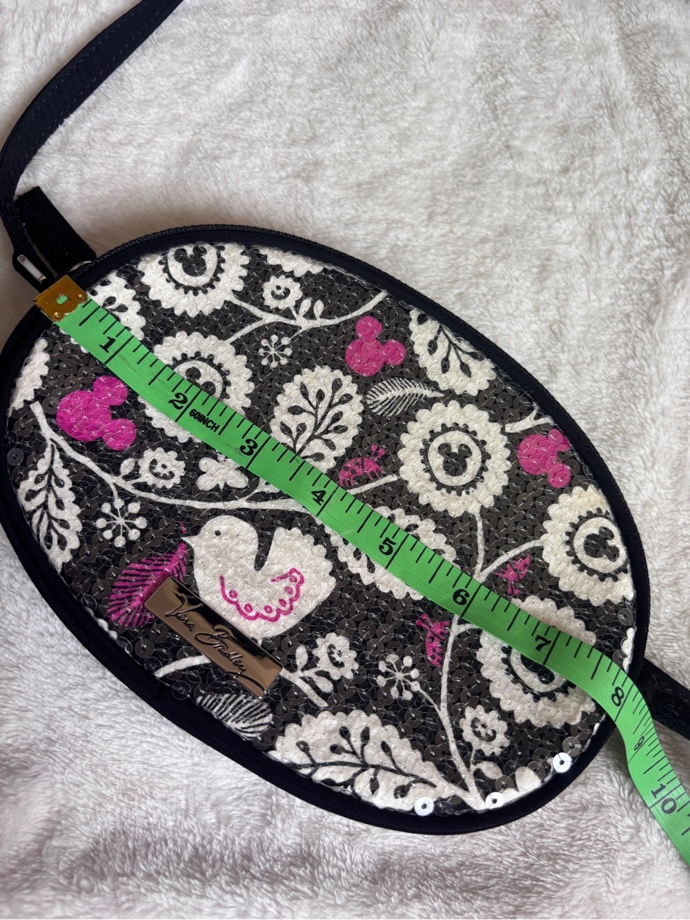 Vera Bradley Disney Mickey Meets Birdie Shimmer Sequin Crossbody Bag - Picture 7 of 9